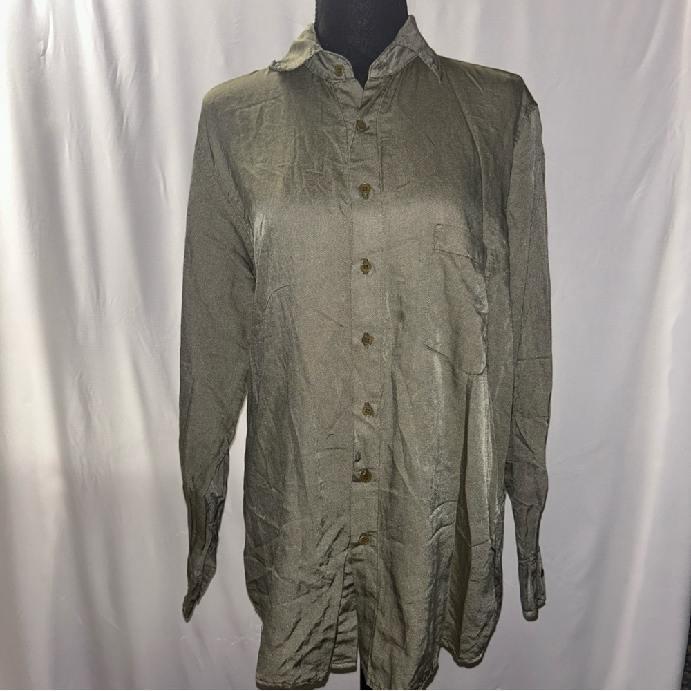 Free People x CP Shades‎ Cotton Silk Olive Tunic Boho Mini Dress size Small